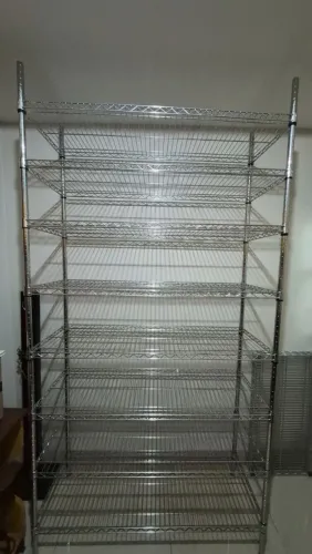 Estante Metal Aço Cromada Aramado 8 prateleiras