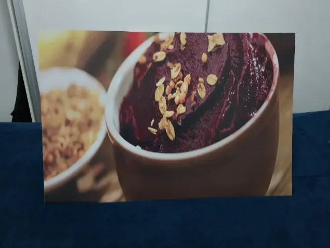 Kit 3 Quadros Decorativos Açaí (60x40 cm) - Ideais para Sorveterias, Lanchonetes