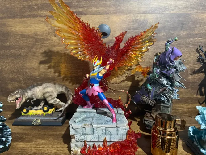 Estátua Ikki de Fenix Deluxe - Os Cavaleiros do Zodíaco - Art Scale 1/10 - Iron studio