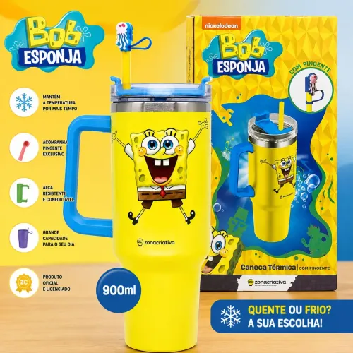 Garrafa térmica do Bob Esponja