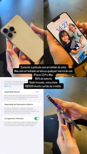 ? iPhone 13 Pro Max 128GB -  ? Bateria com 96% de saúde ? Celular 100% original 