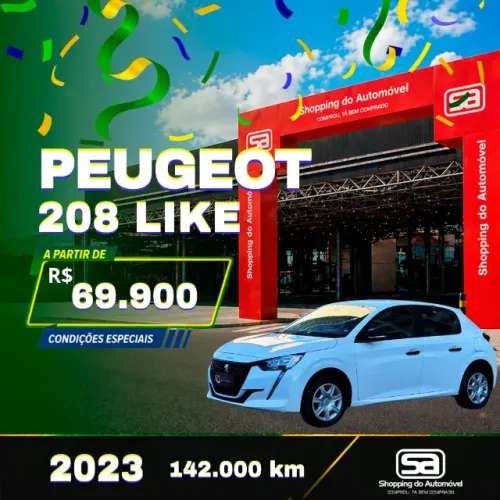 Peugeot 208 Like 1.0 Flex 6V 5P Mec. 2023