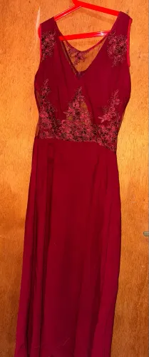     Vestido de Festa Longo Marsala - Usado 1 vez