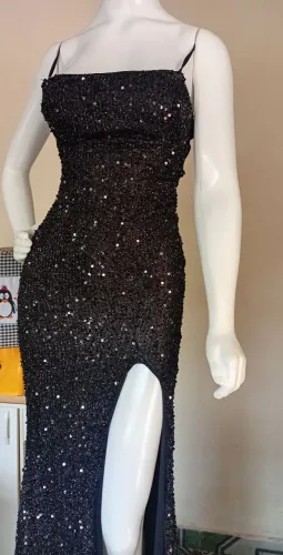 Vestido de festa lantejoulas 