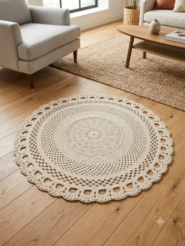 Tapete crochê modelo único