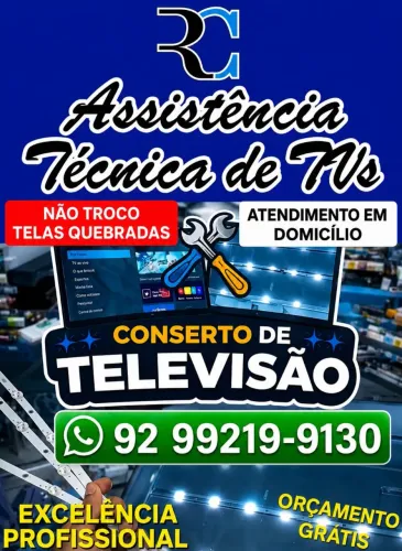 ASSISTÊNCIA TÉCNICA TVS LG, SAMSUNG, AOC, TCL, ENTRE OUTRAS MARCAS