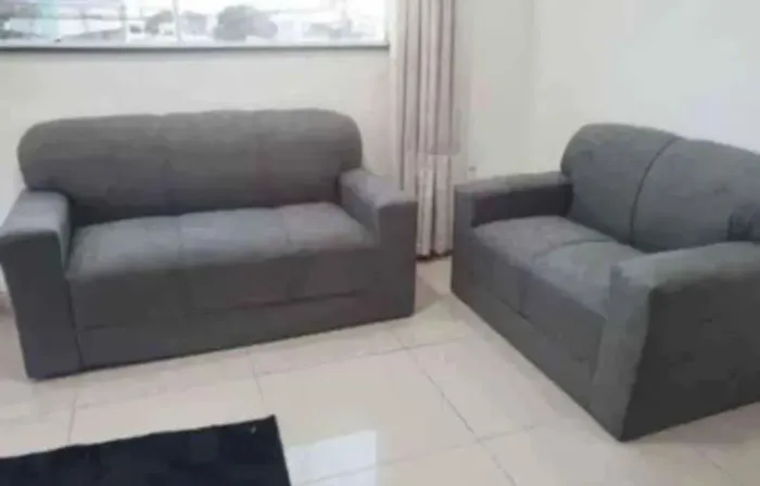 Conjunto Sofá 2x3 Lugares Xaropinho Sued Cinza - Entrega Rápida!