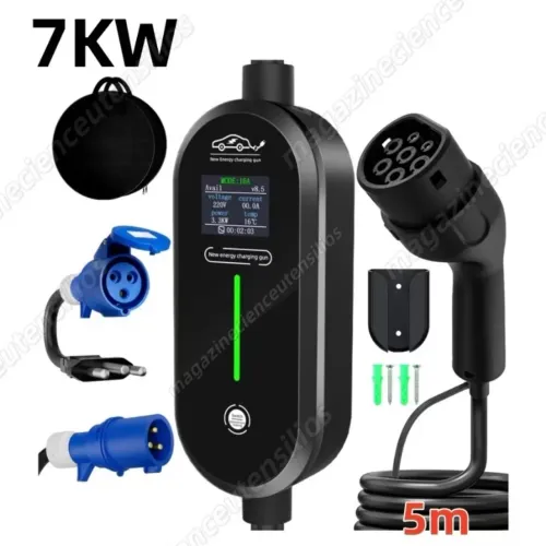 Carregador Para Carro Elétrico Portátil 7kw 32a 110v/220v
