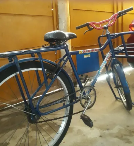 Bicicleta cargueiro reforçada ideal para entregas, gás e lanches