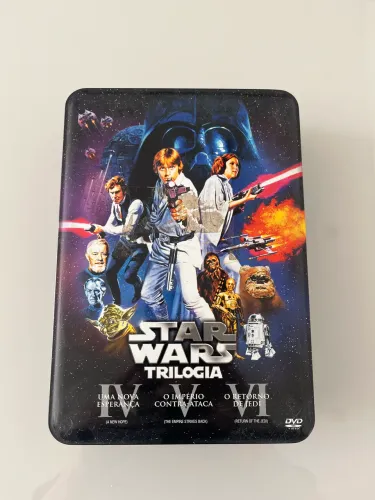 Box DVDs Trilogia Star Wars - Lata Metal