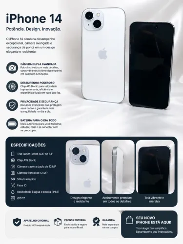 IPHONE 15 128 com 82% de bateria