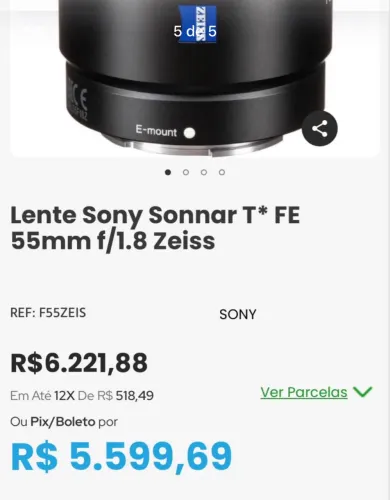SONY FE 55mm f/1.8 ZA ZEISS