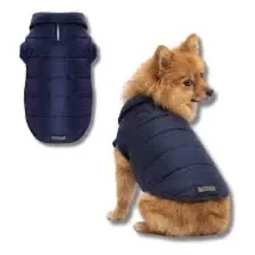 Colete Pet puffer AZUL - M **NOVO**