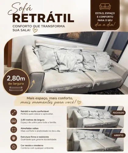 Sofá retrátil em ótimas condições 