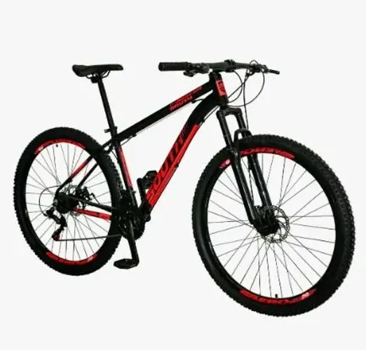 Bicicleta Aro 29" Sport Freio a Disco 21 Marchas Preto C/ Laranja SOUTH BIKE