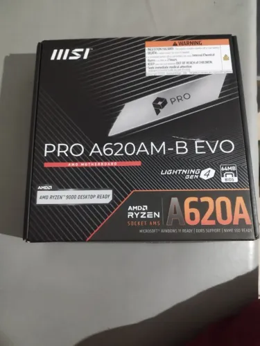 Placa Mae MSI Pro A620AM-B Evo, DDR5, Socket AMD AM5, M-ATX, Chipset AMD A620A, PRO-A620