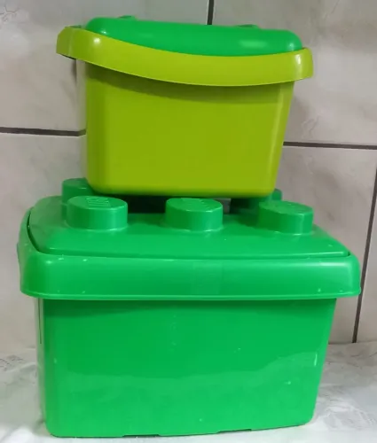 Kit com 2 caixas organizadoras Lego original