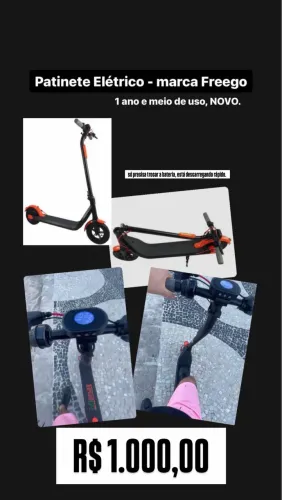 Patinete Elétrico - Marca freego