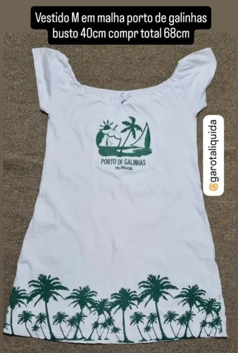 Vestido M em malha porto de galinhas