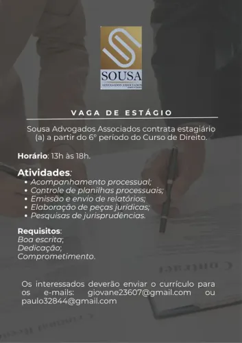 Vaga de estágio
