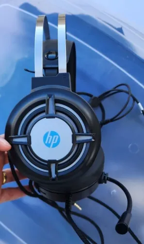 Headset Gamer HP H120 - Com Microfone e LED - Ótimo Estado