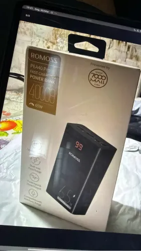 Power Bank 40000mah 65w Romoss Turbo Qc para Com cabo Tipo-C nas 2 Pontas Lacrado