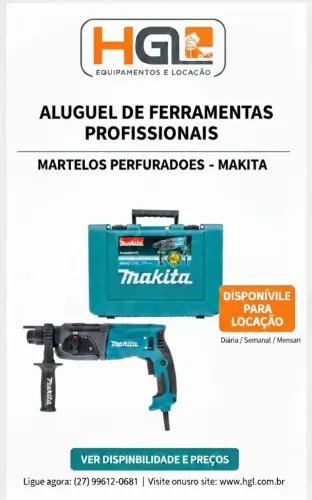 Aluguel Martelete e martelo rompedor 