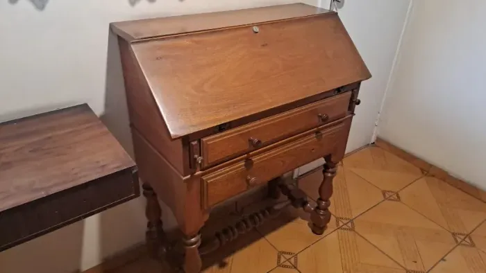 escrivaninha, em madeira maciça, antiguidade