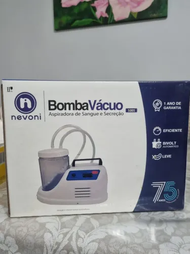 Bomba vácuo Nevoni aspirador de sangue e secreção