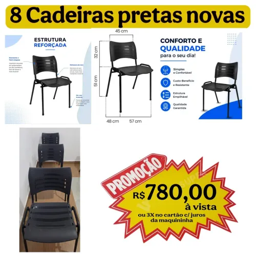 10 Cadeiras pretas