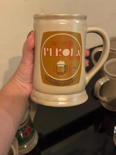 Caneca Antiga Cerveja Pérola Extra 600ml Original