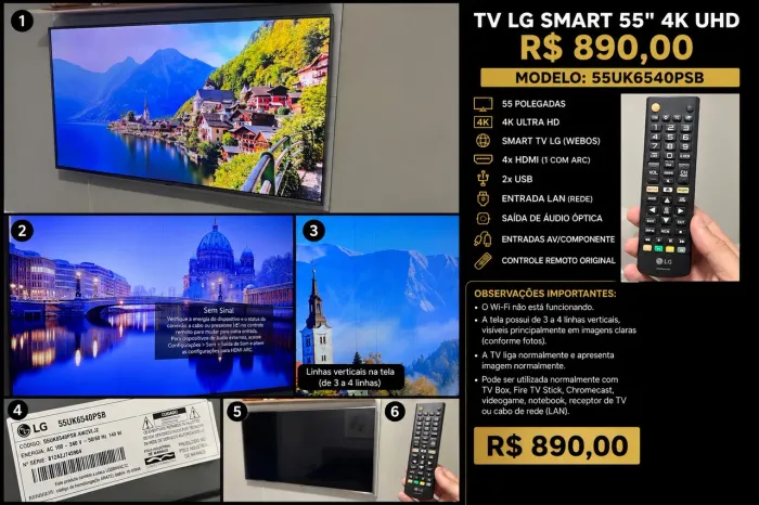 TV LG Smart 55" 4K UHD 
