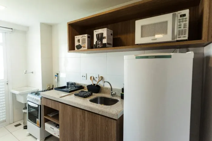 Locacao linda suite com cozinha Flat RioStay - more com mordomia!