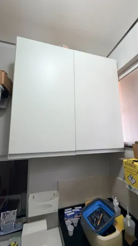 ARMÁRIO AÉREO BRANCO MDF DUAS PORTAS