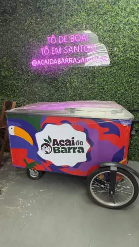 CARRINHO DE AÇAÍ COM CUBAS E FREEZER