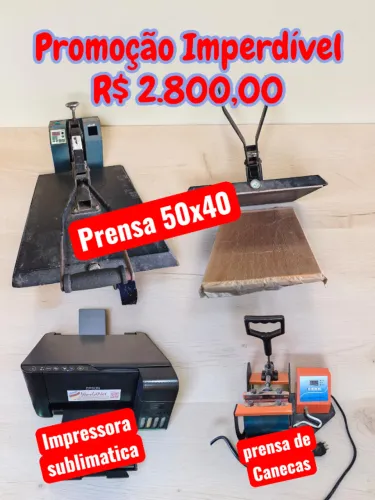 Kit sublimação (prensas e impressora)