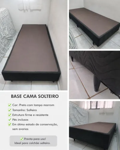 Base cama Ortobom solteiro, pouco tempo de uso.