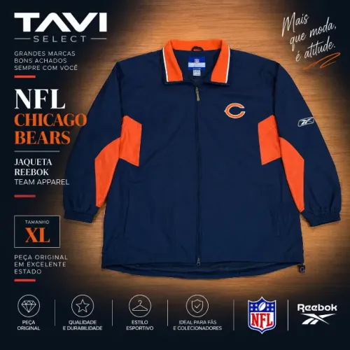 Jaqueta Reebok NFL Chicago Bears