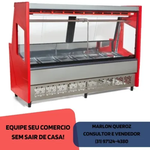 Balcão de Açougue Vermelho 2M Polar