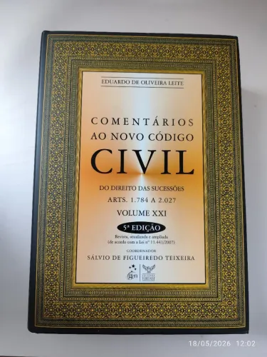 Livro Comentários ao Novo Código Civil, Eduardo de Oliveira Leite
