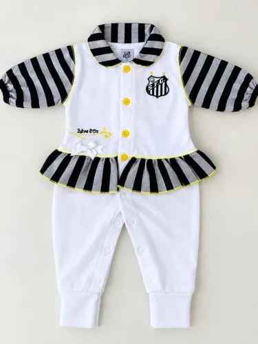 Macaquinho Bebê Santos Feminino - Novo