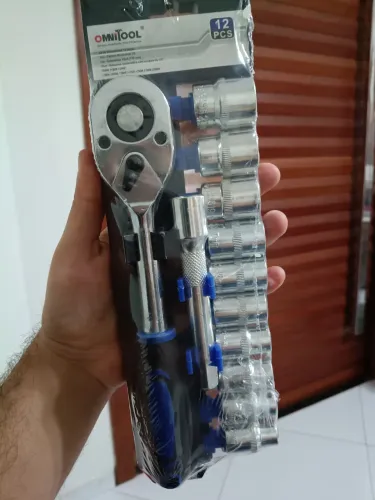 Chave catraca soquete com 12 peças