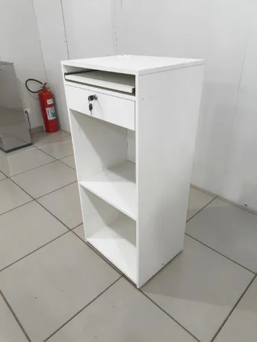 Balcão caixa atendimento recepção com gaveta com chave
