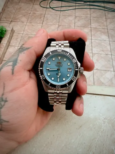 Orient submariner 39mm Azul celeste 