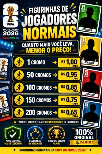 Figurinhas Panini Avulsas da Copa 2026