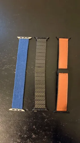 Kit 3 Pulseiras para Apple Watch - Azul, Preta e Marrom
