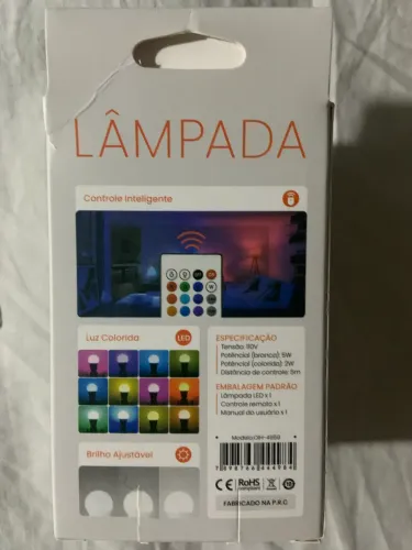 Lâmpada inteligente com controle múltiplas cores 