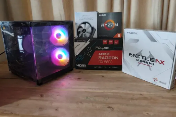 PC Gamer Ryzen 5 5500 4.2Ghz / Mem 16Gb / SSD 480Gb/ RX 6600 8Gb (aceito cartão)