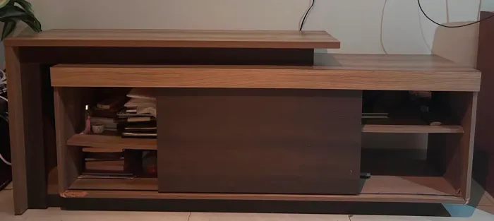 RACK + PAINEL PARA TV - MARROM E BEGE