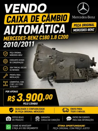 CAIXA DE CÂMBIO Mercedez c180 c200<br><br>AUTOMÁTICA<br><br>MERCEDES-BENZ C180 1.8 C200<br><br>2010/2011